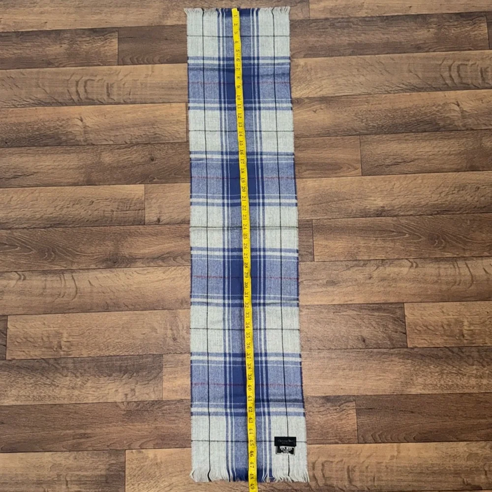 Christian Dior Monsieur 100% Wool Scarf Made In Mexico Nova Check Plaid Vintage